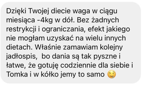 Plan żywieniowy – 3 miesiące